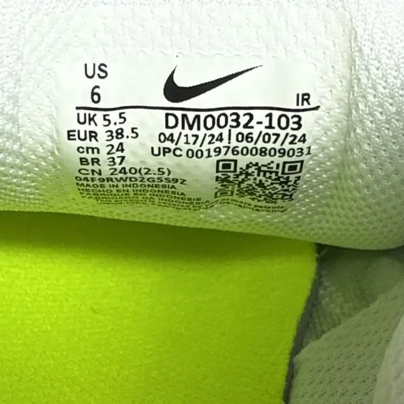 Nike Air Max Plus TN 'White Black Volt' DM0032-103 Men's Shoes Size 6